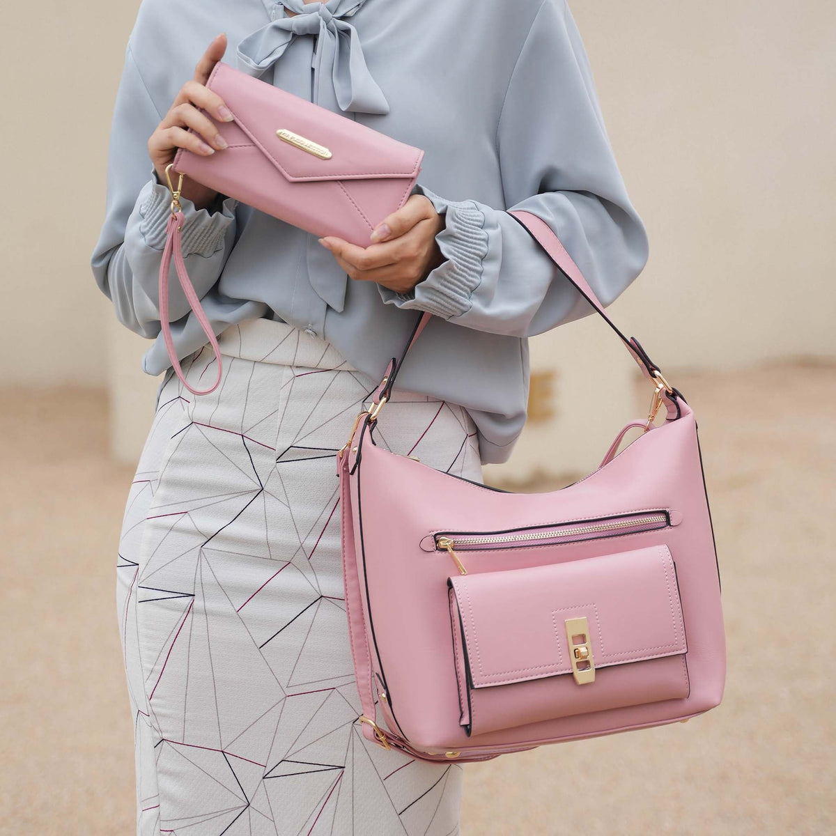 Clara Shoulder Bag and Set in Cognac Brown view 2 - Clara Shoulder Bag Coach (one-piece)