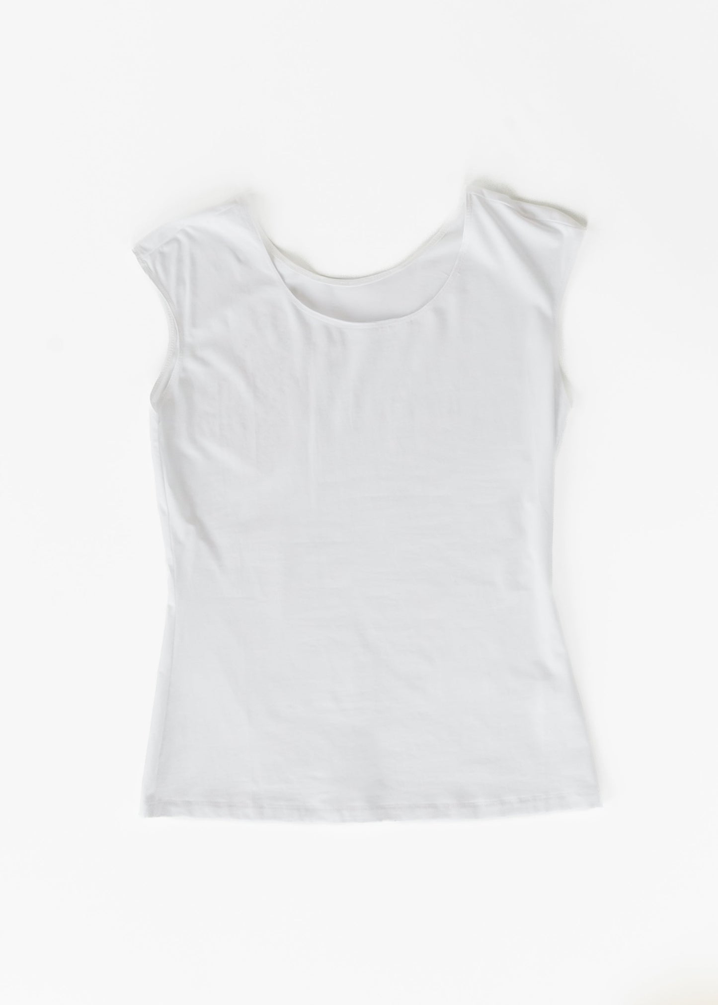 Classic White Cap Sleeve Tank in 2XL view 7 - Classic White Tank Top