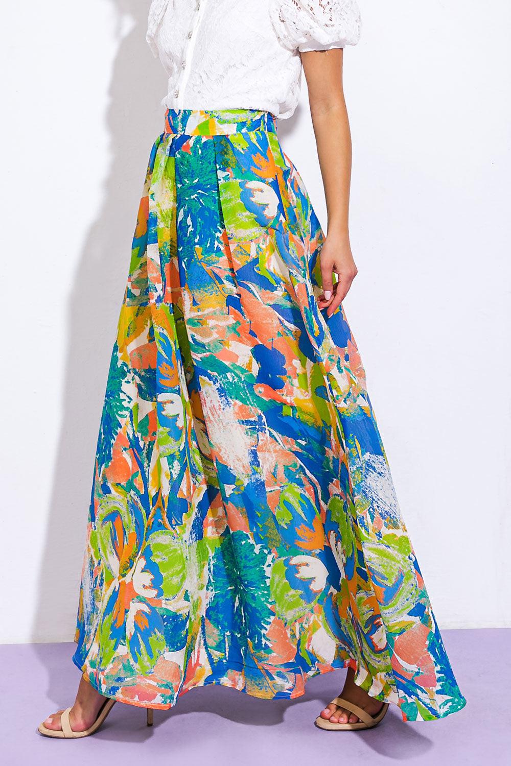 Coastal Chic Woven Maxi Skirt view 5 - Seaside Chic Skirt Set Yellow Combo (dress)