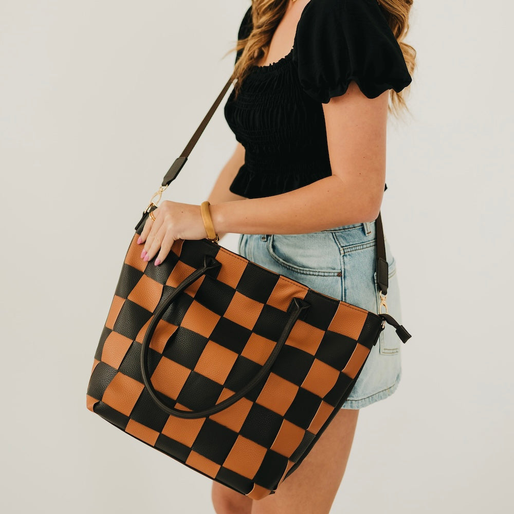 Courtney Checkered Tote view 7 - Courtly Check To Go Tote (bag)