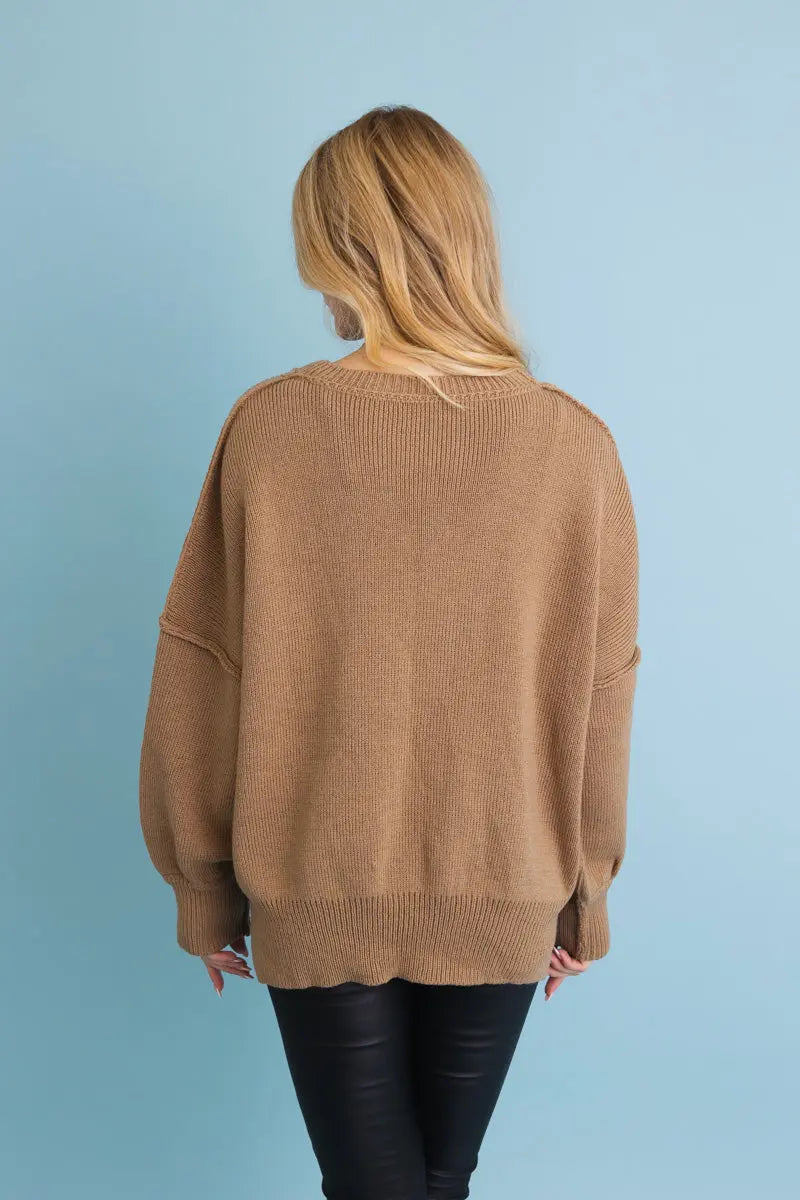 Cozy Mood Oversized Pullover Sweater - MeeeShop Women's Fashion