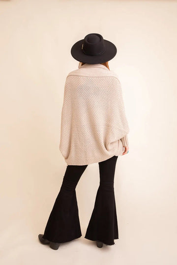 Cuddly Bat Sleeve Knit Cardigan Top - MeeeShop Women's Fashion