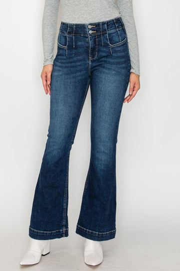 Daisy Tummy Control Hip Lifter High Rise Modern Flare Jeans in 5 (26) view 2 - High-Waisted (bottom)