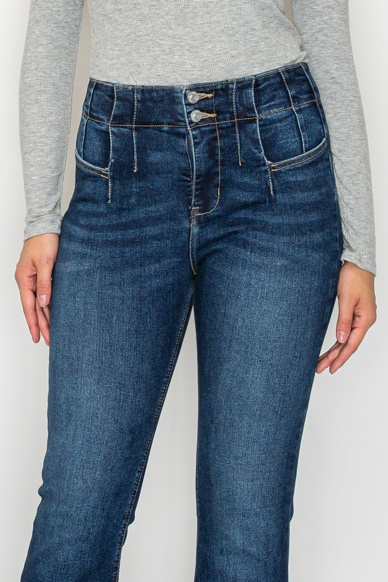 Daisy Tummy Control Hip Lifter High Rise Modern Flare Jeans in 13 (30) view 6 - High-Waisted (bottom)