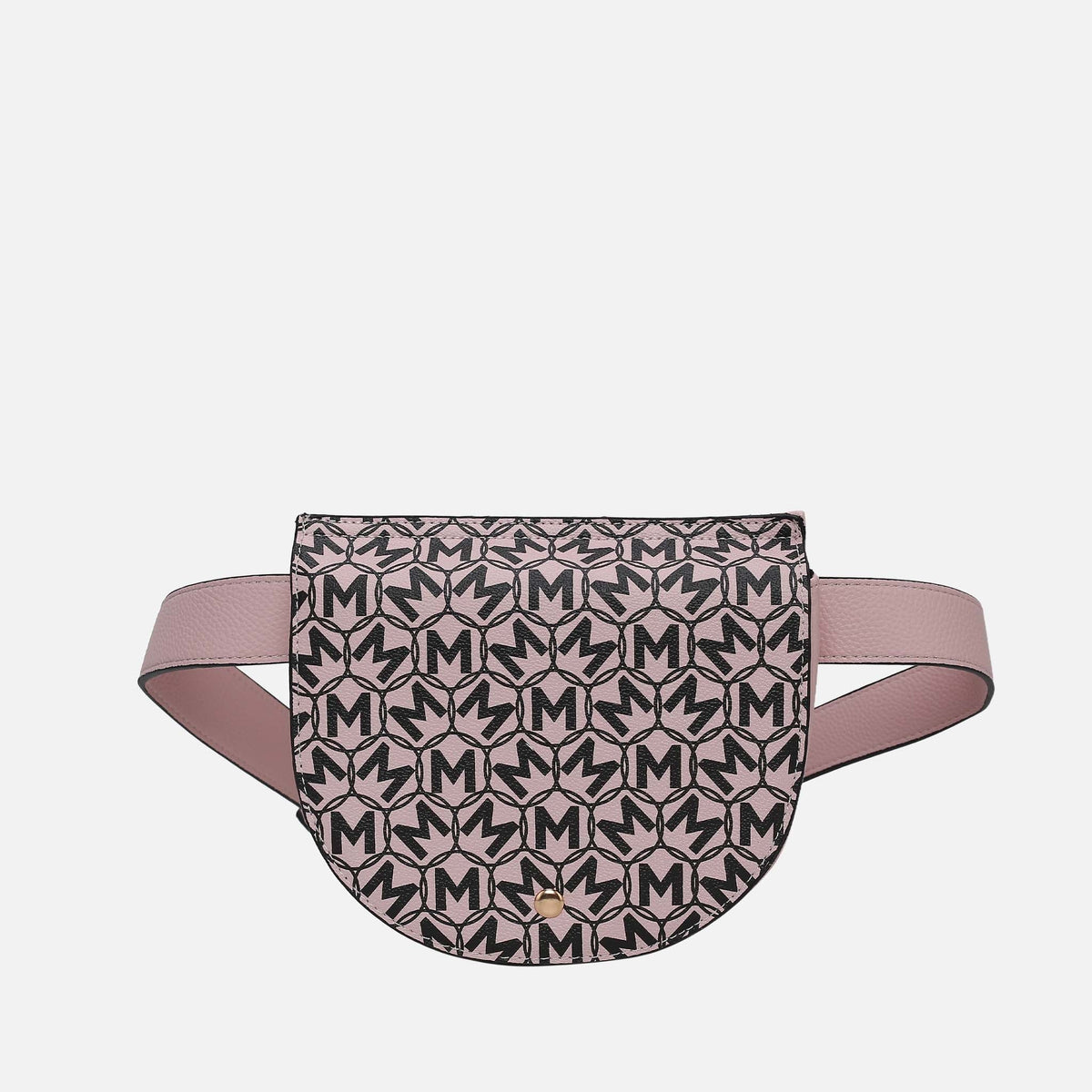 Daksha Monogram Belt Waist Bag in Dusty Rose view 6