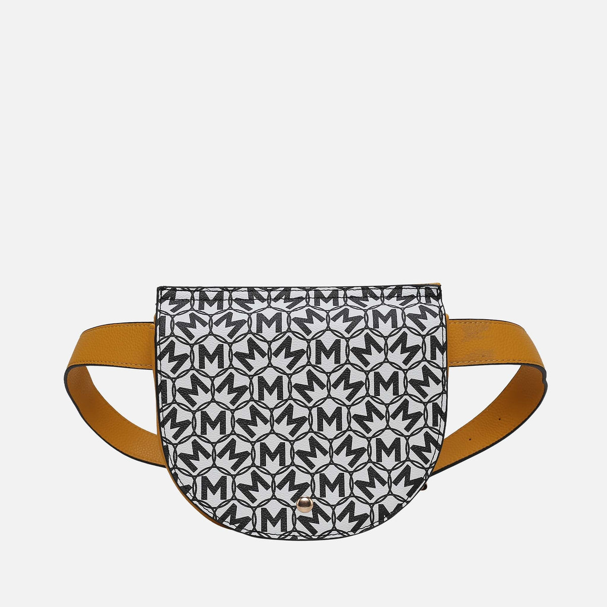 Daksha Monogram Belt Waist Bag in Merlot view 7