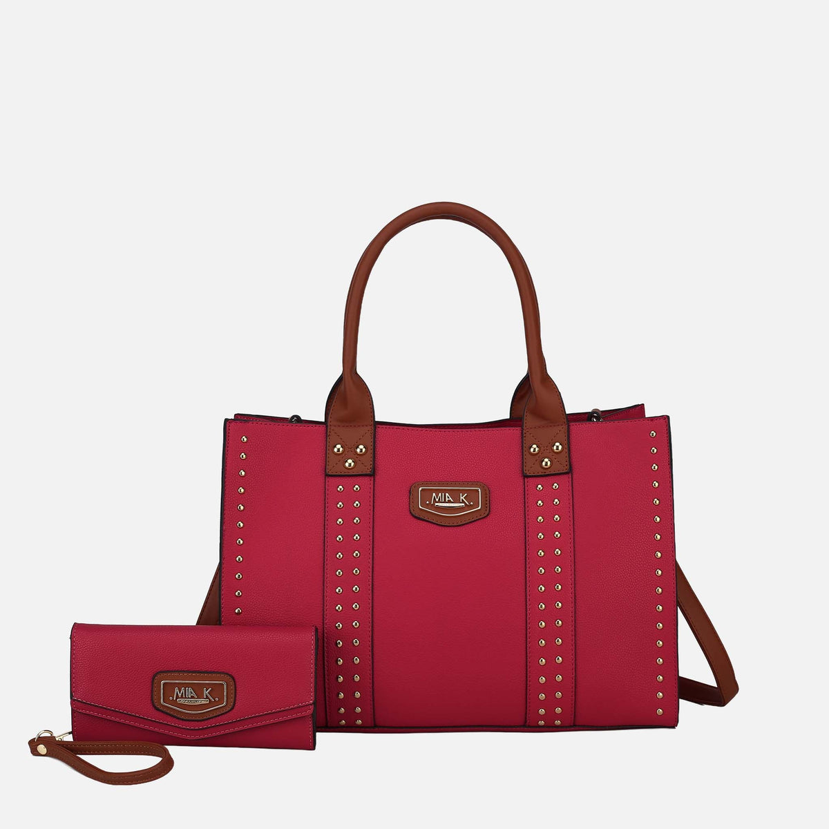 Davina Tote Bag and Wallet Set in Wine view 16 - Divina Tote Bag (one-piece)