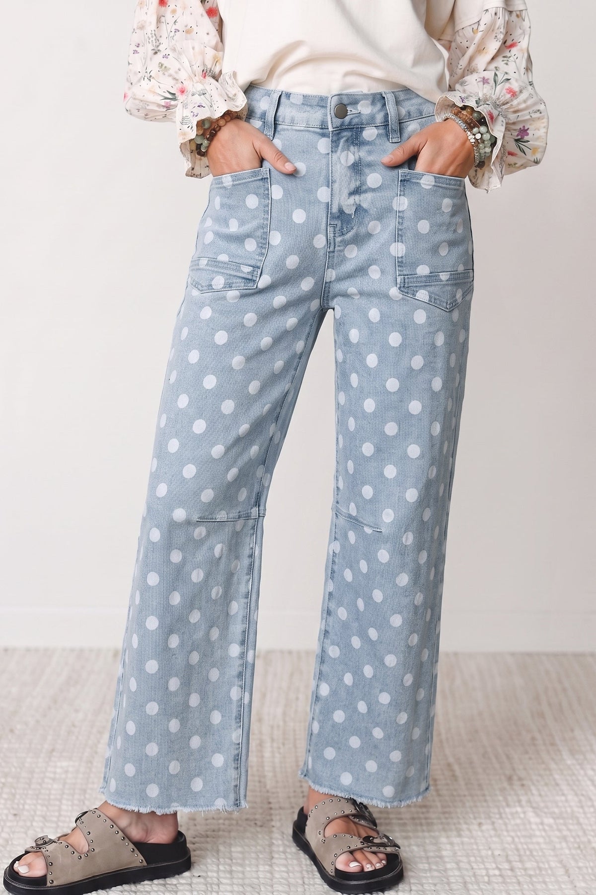 Dottie Casual Slim Fit Jeans in Sky Blue view 3 - Slim Jeans (bottom)