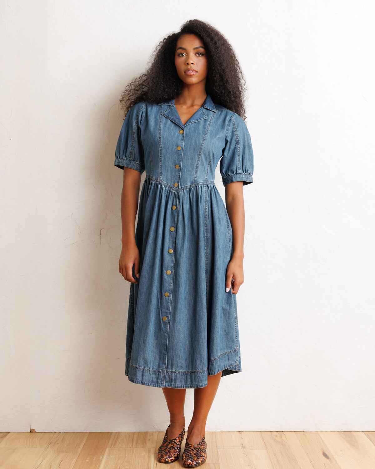 Downeast Orchard Denim Dress in L view 4