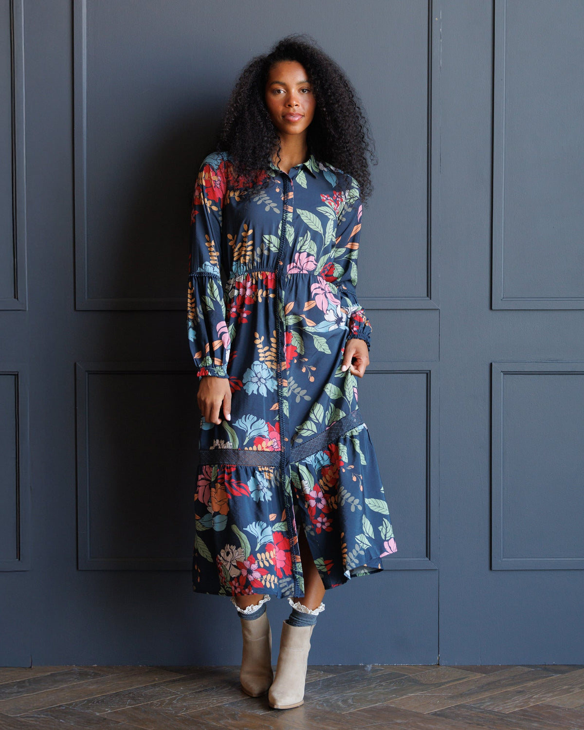 Downeast Wheatland Maxi Dress in XL view 5 - Wheat Maxi Dress