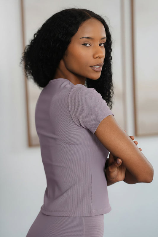Dynamic Devoted Tee in Violet Haze view 2 (top)