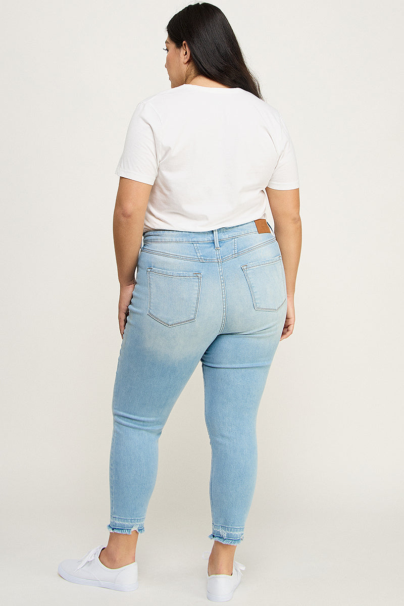 Eden plus High Rise Crop Skinny Jeans view 6 - High-Waisted (bottom)
