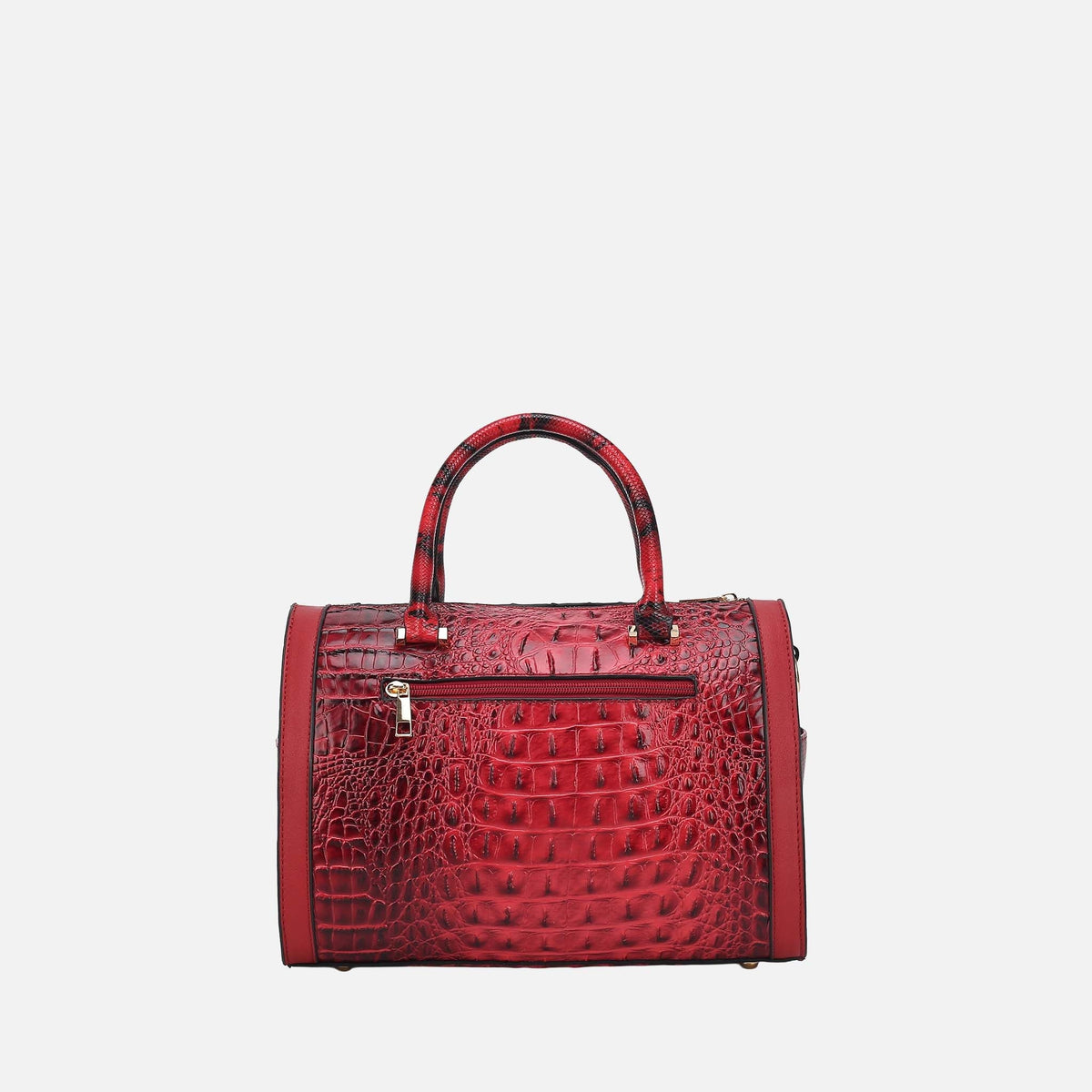 Eleanor Embossed Shoulder Bag in Croco Charcoal view 3 - Eleanor Croc Embossed Bag