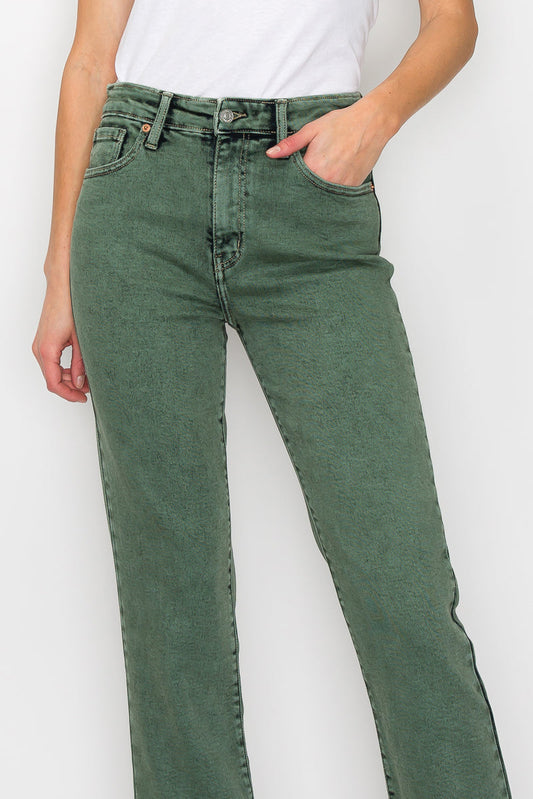 Elena Tummy Control High Rise Straight Jeans in 3 (25) view 2 - High-Waisted (bottom)