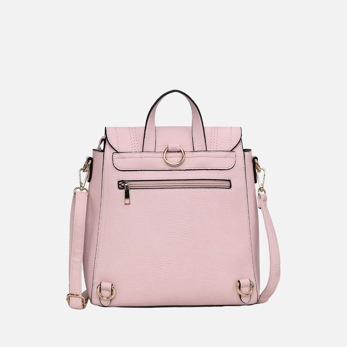 Elke Convertible Backpack Handbag in Coffee view 3