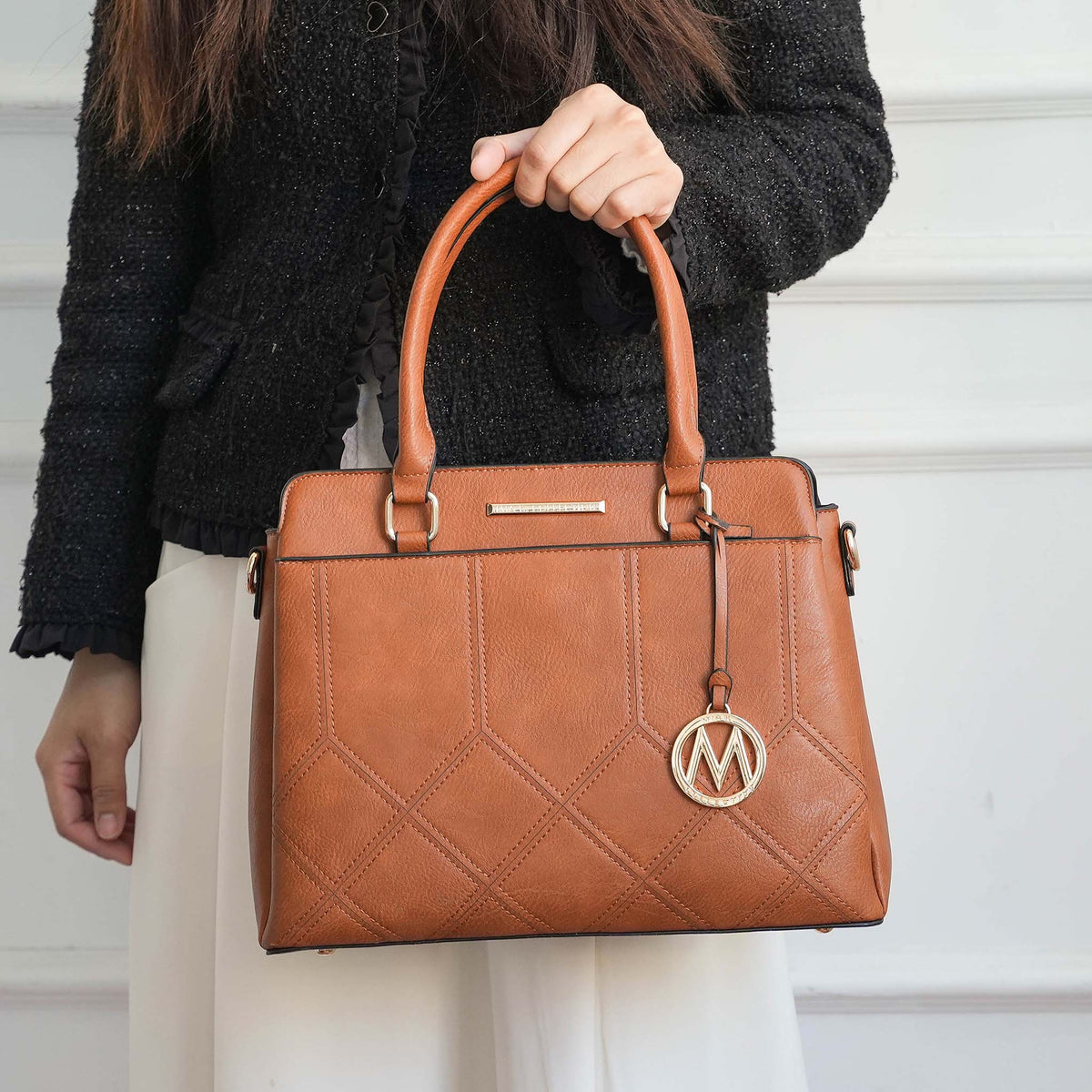 Elodie Tote Bag in Coral view 2