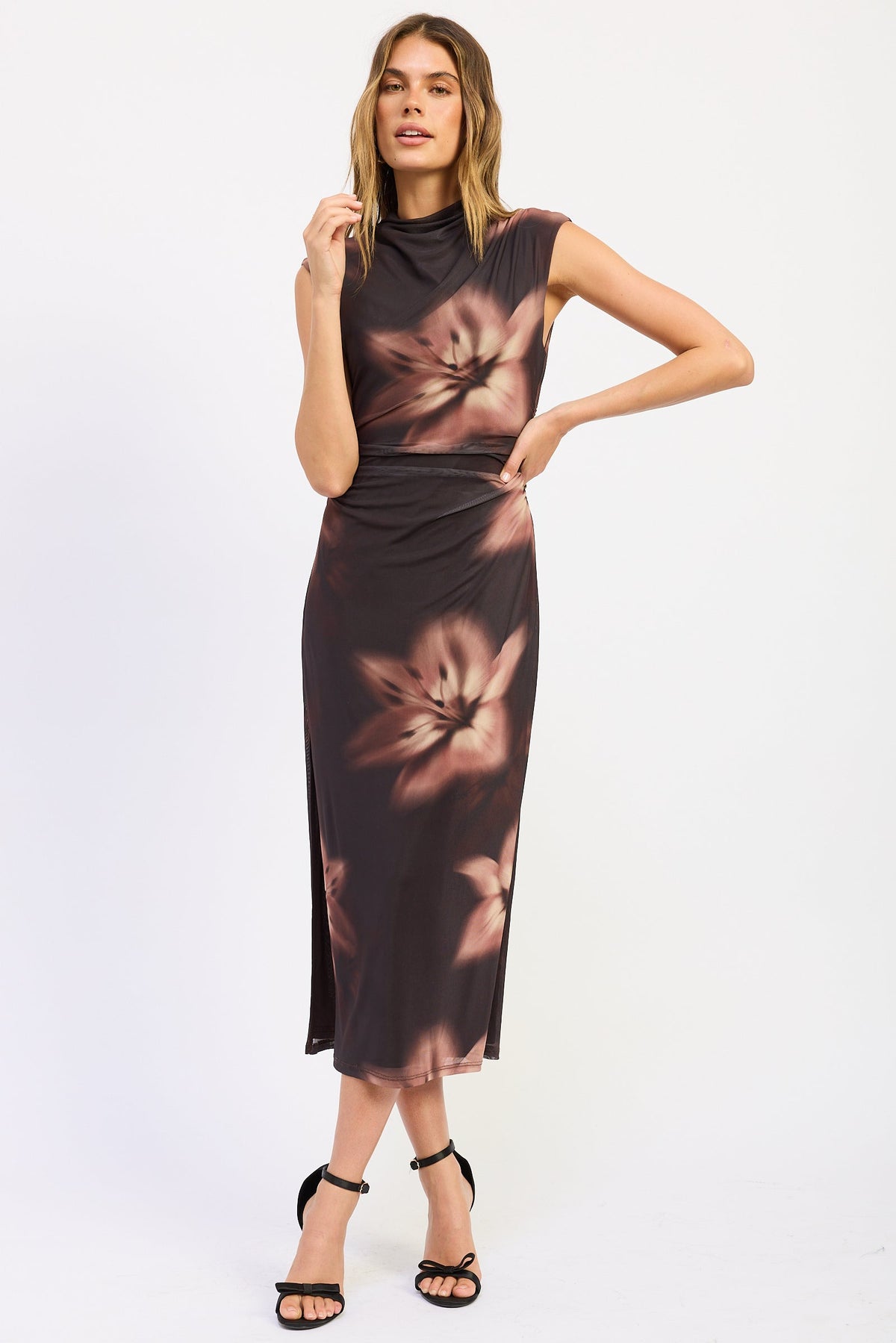 Emory Park Amoret Midi Dress view 4 - Amoret Midi Dress Black Leopard