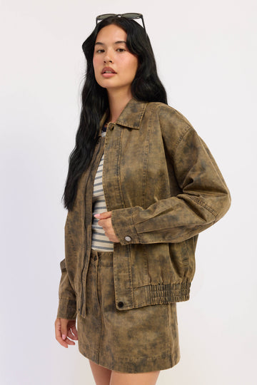 Emory Park Elisa Jacket in Vintage Taupe view 2 - Elisa Jacket Isabel Marant (layer)