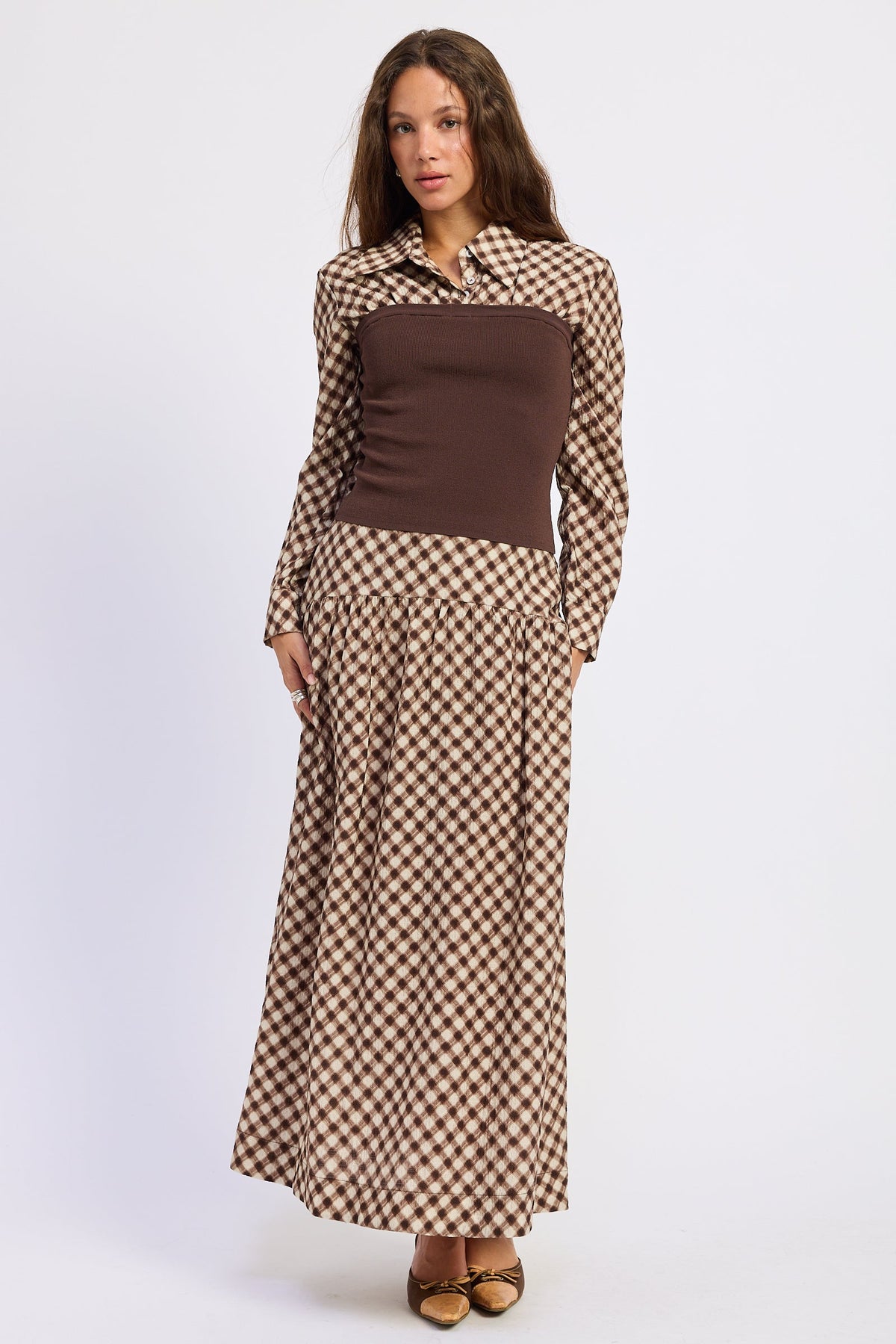 Emory Park Eloise Plaid Skirt in Expresso view 5