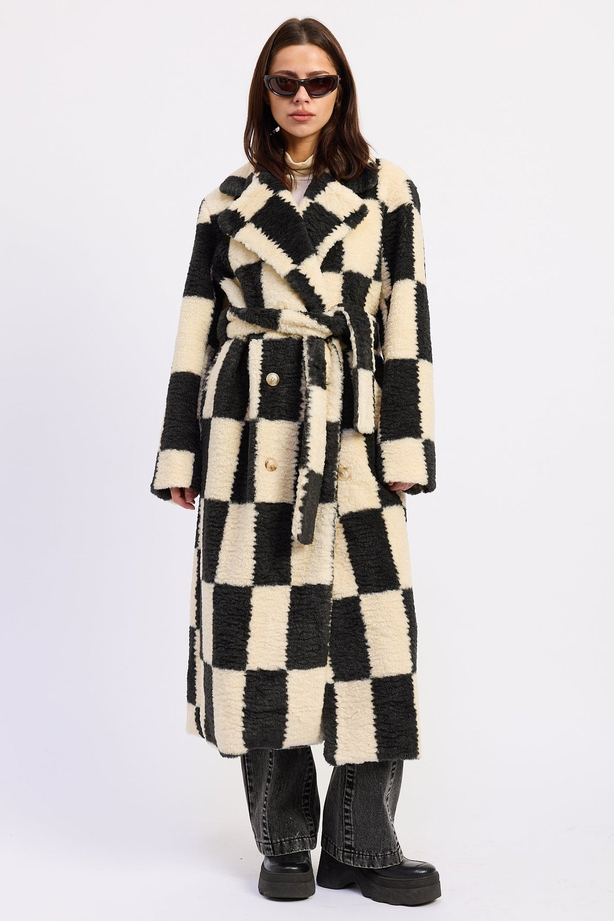 Emory Park Eudocia Coat in Ivory Black - Eudocia Name (layer)