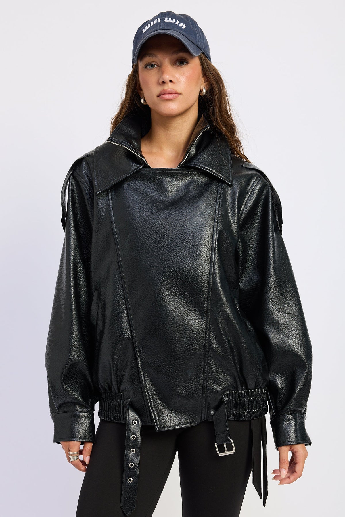 Emory Park Gabriella Bomber Jacket in Black - Gabby Bomber Jacket (layer)
