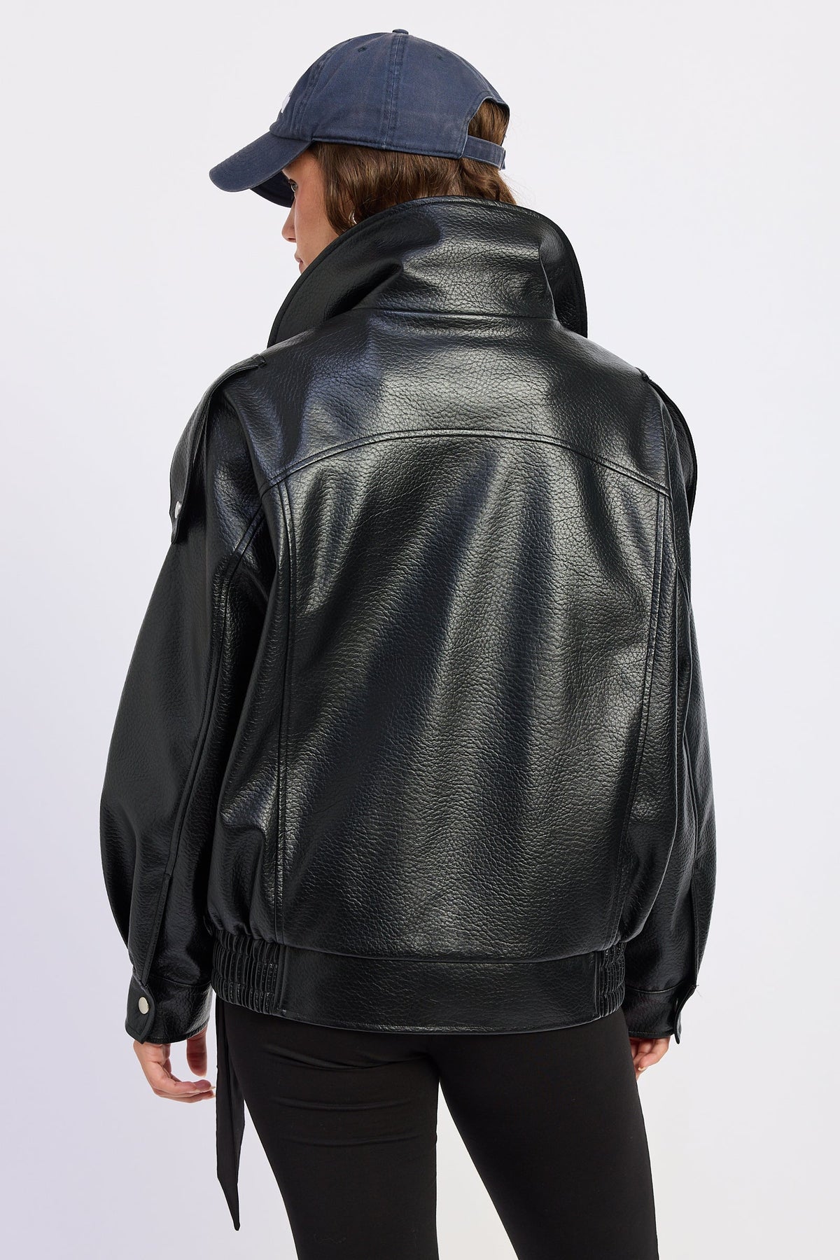 Emory Park Gabriella Bomber Jacket in Black view 2 - Gabby Bomber Jacket (layer)