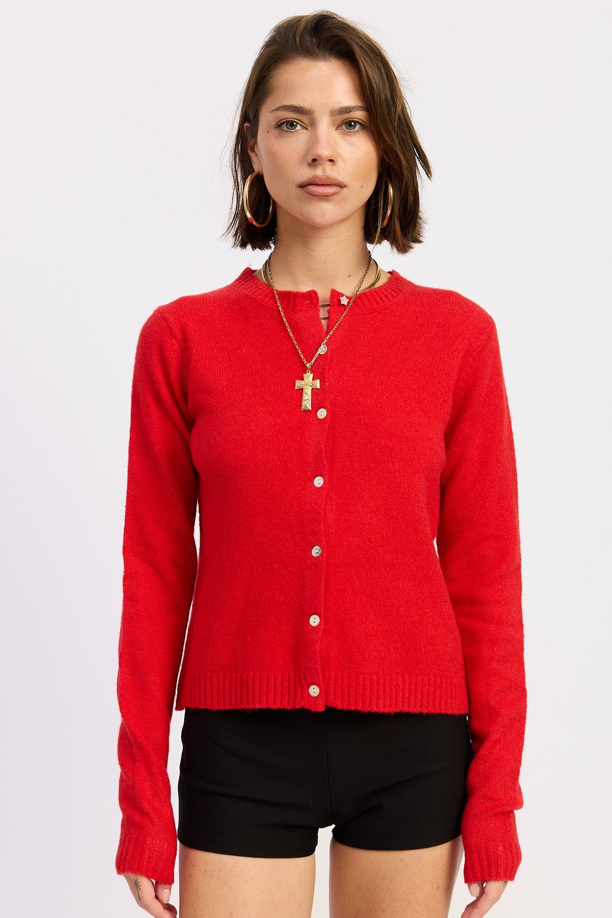 Emory Park Kaia Cardigan Top in Heather Gray view 10 - Kaia Cardigan Set