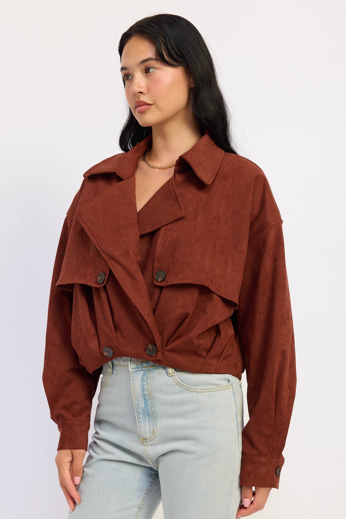 Emory Park Madison Coat in Mahogany view 2 - Madison Coats (layer)