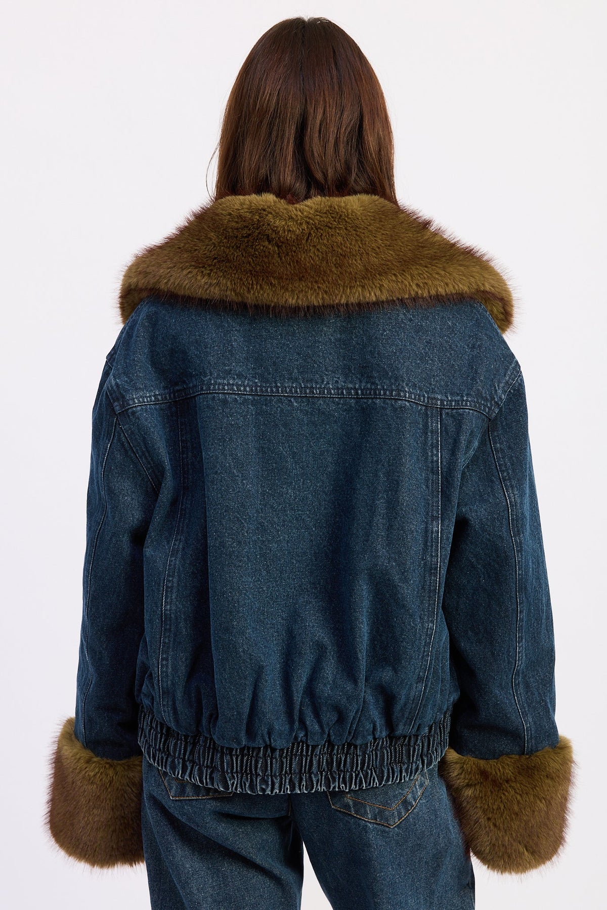 Emory Park Mavi Denim Jacket in Dark Denim Blue view 3 - Mavi Denim Jacket Women'S (top)