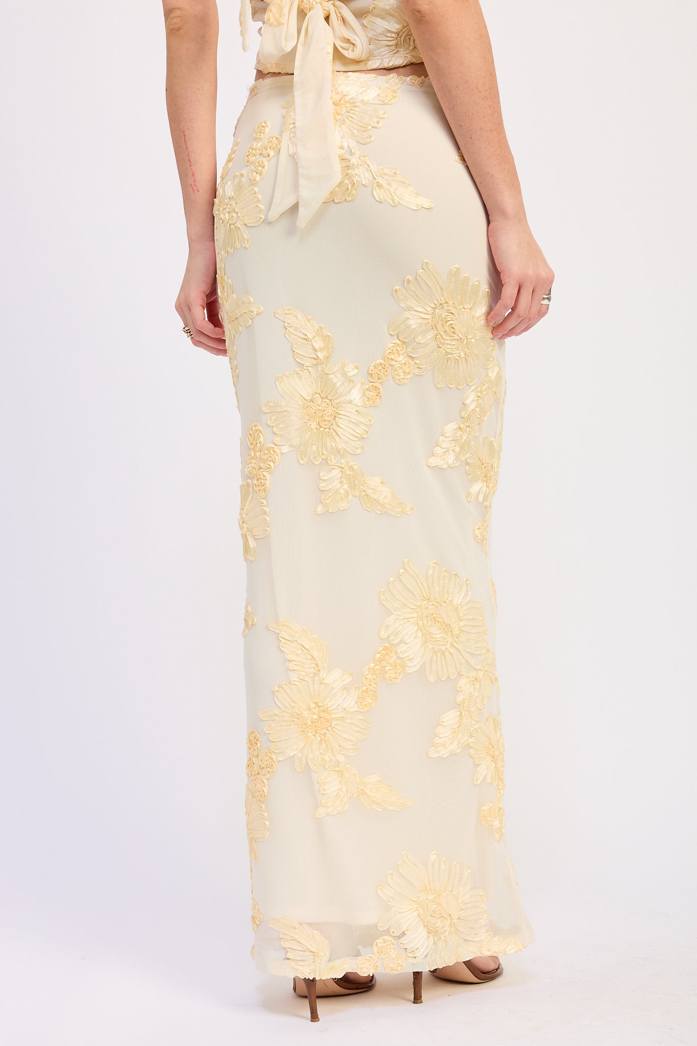 Emory Park Milena Maxi Skirt in Ivory view 3 - Milena Maxi Dress