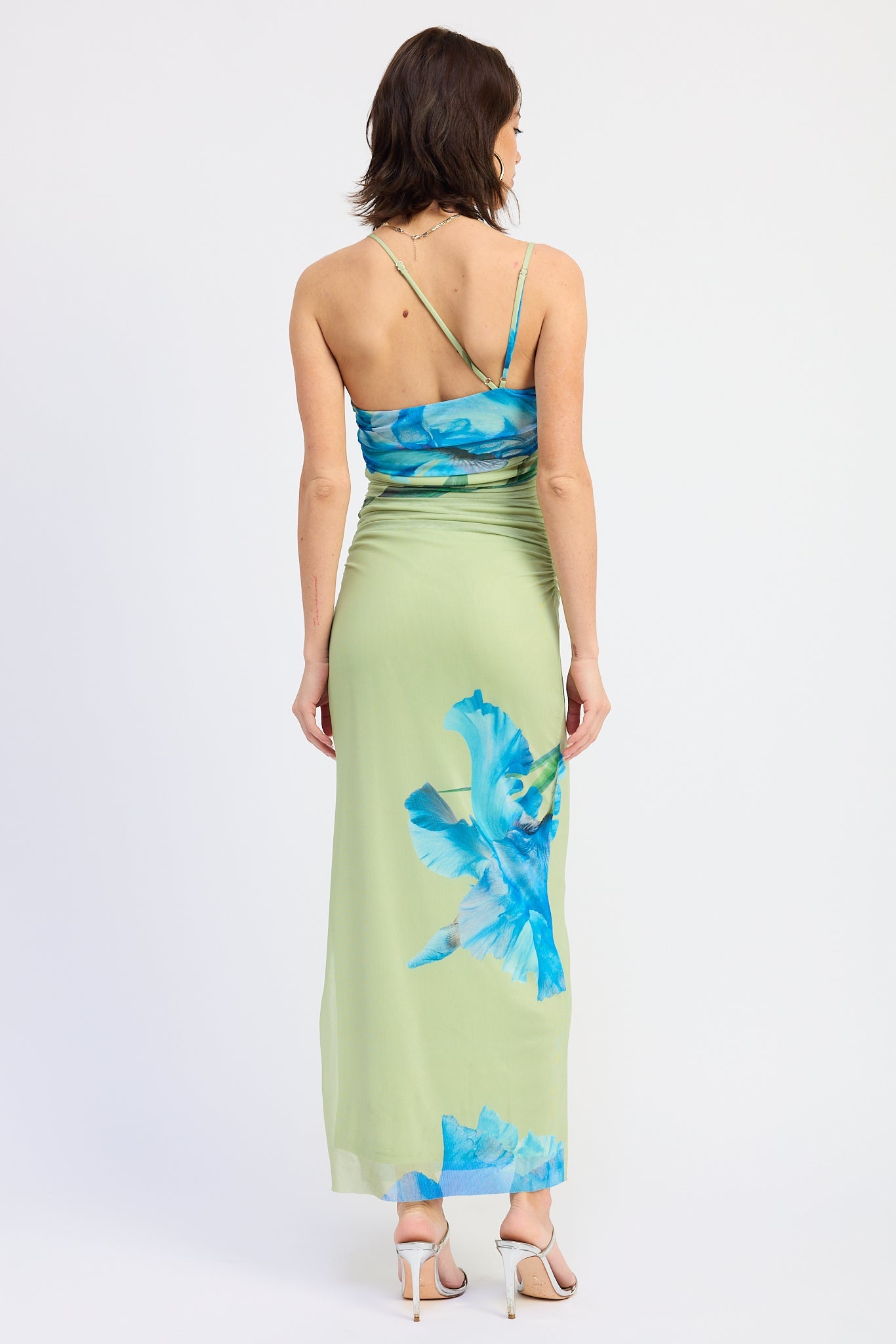 Emory Park Raven Maxi Dress in Green Blue Floral view 3 - Raven Maxi Dress Sndys
