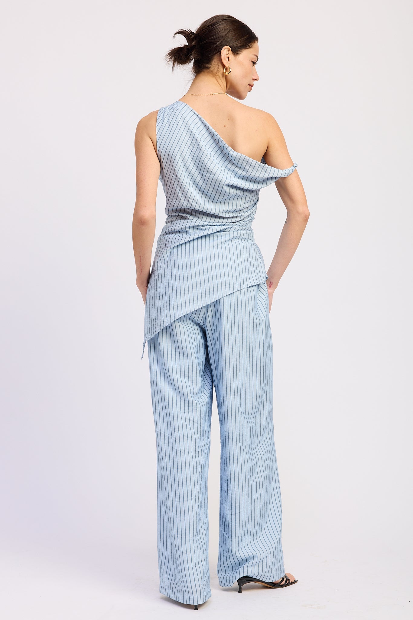Emory Park Samara Pants in Sage Stripe view 9 - Samara Pants Pattern (bottom)