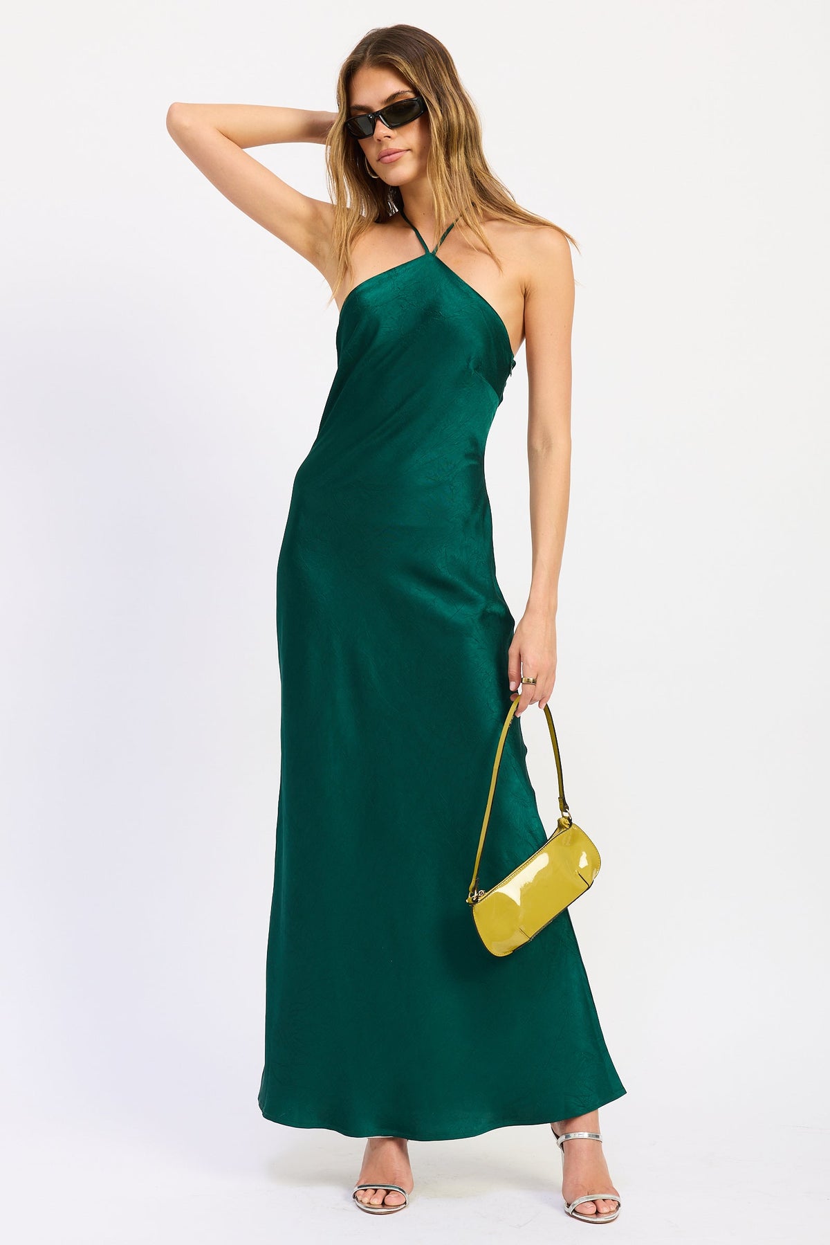 Emory Park Sirena Midi Dress in Emerald view 4 - Mermaid Midi Dress