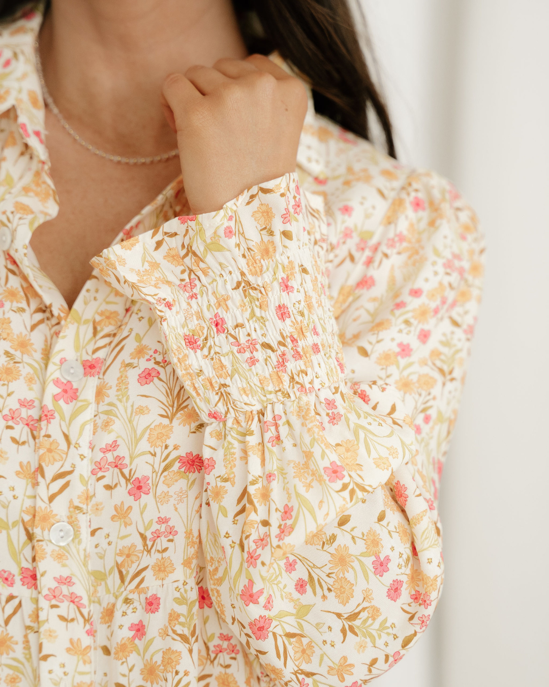Evie Smocked Cuff Long Sleeve Loose Shirt Dress view 5 - Relaxed Fit - Gorman Evie Smock Dress