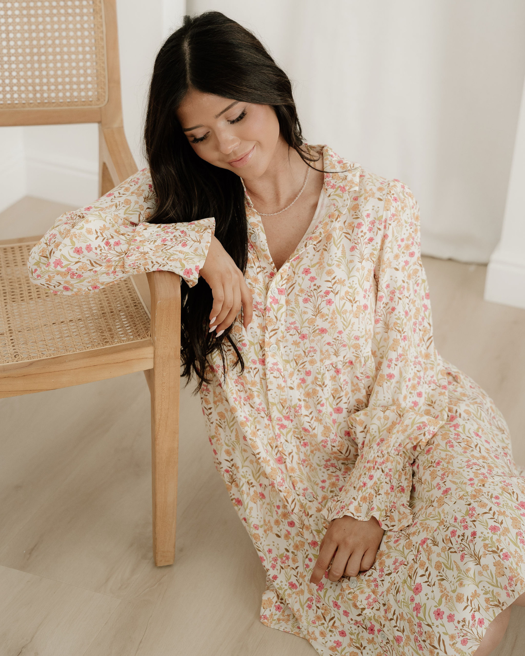 Evie Smocked Cuff Long Sleeve Loose Shirt Dress view 6 - Relaxed Fit - Gorman Evie Smock Dress
