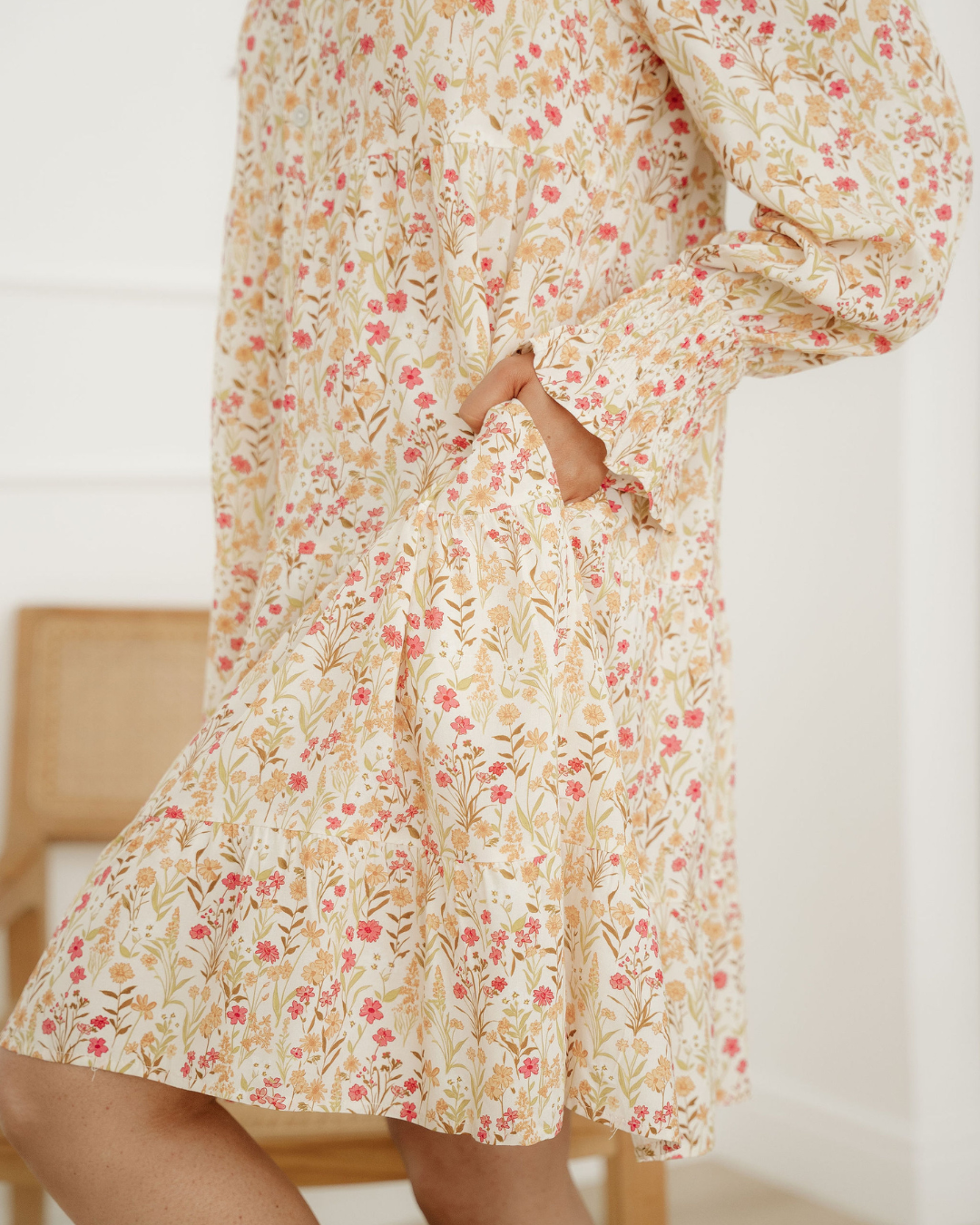 Evie Smocked Cuff Long Sleeve Loose Shirt Dress view 9 - Relaxed Fit - Gorman Evie Smock Dress