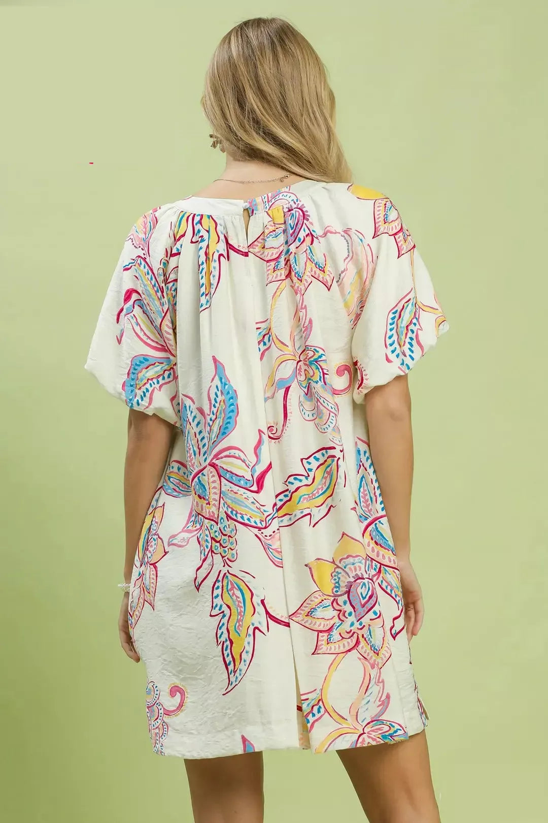 umgee boho floral Umgee Boho Floral Print Mini Dress with Pockets view 4 (dress) - shop at us.meeeshop
