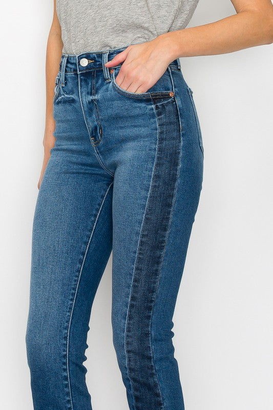 Faith High Rise Slim Straight Jeans (reg & Plus) in P-18 view 8 - High-Waisted - Faith Jeans High Rise (bottom)
