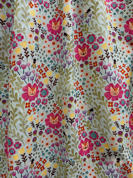 Floral Cats Fit & Flare Dress in S view 2 - Floral Cat Dress