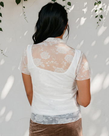 Florence Sheer Lace Top in M view 2 - Florence Pugh Sheer Top