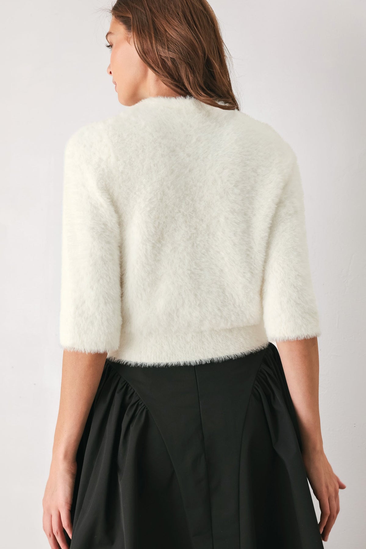 Flying Tomato Camel Classic Camel/off White Elbow-sleeve Cardigan Top view 13 - Classic Camel Jacket