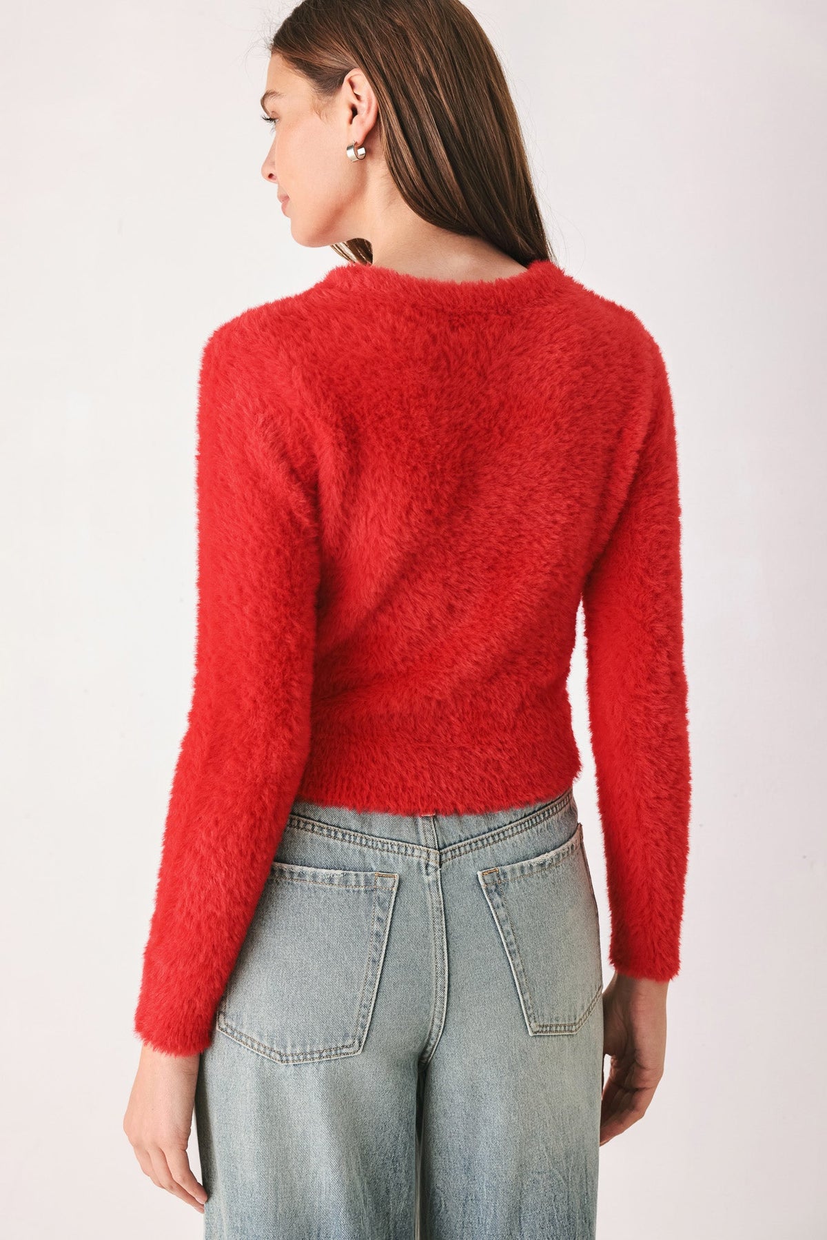 Flying Tomato Color Pop Fuzzy Sweater Top view 16 - Color Pop Hoodie