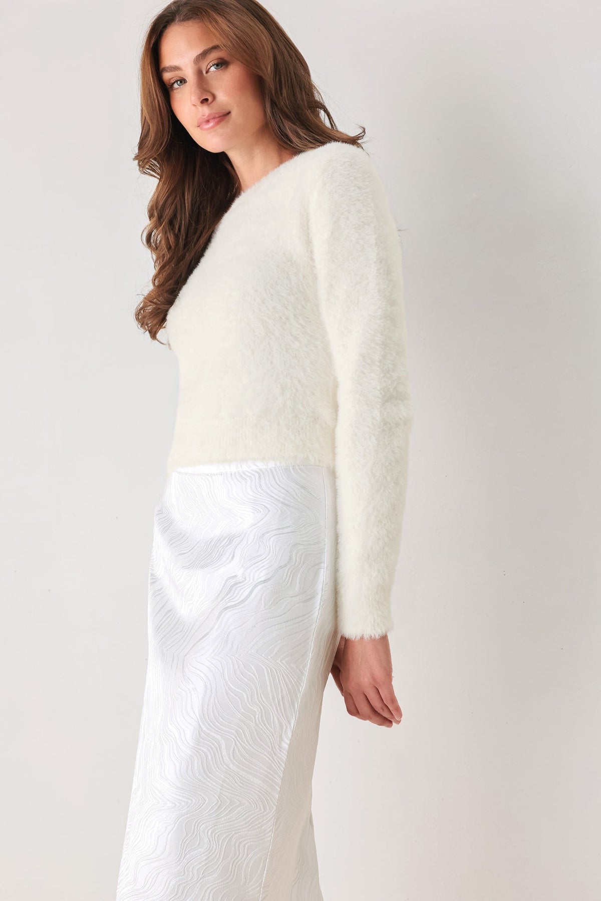 Flying Tomato Color Pop Fuzzy Sweater Top view 18 - Color Pop Hoodie