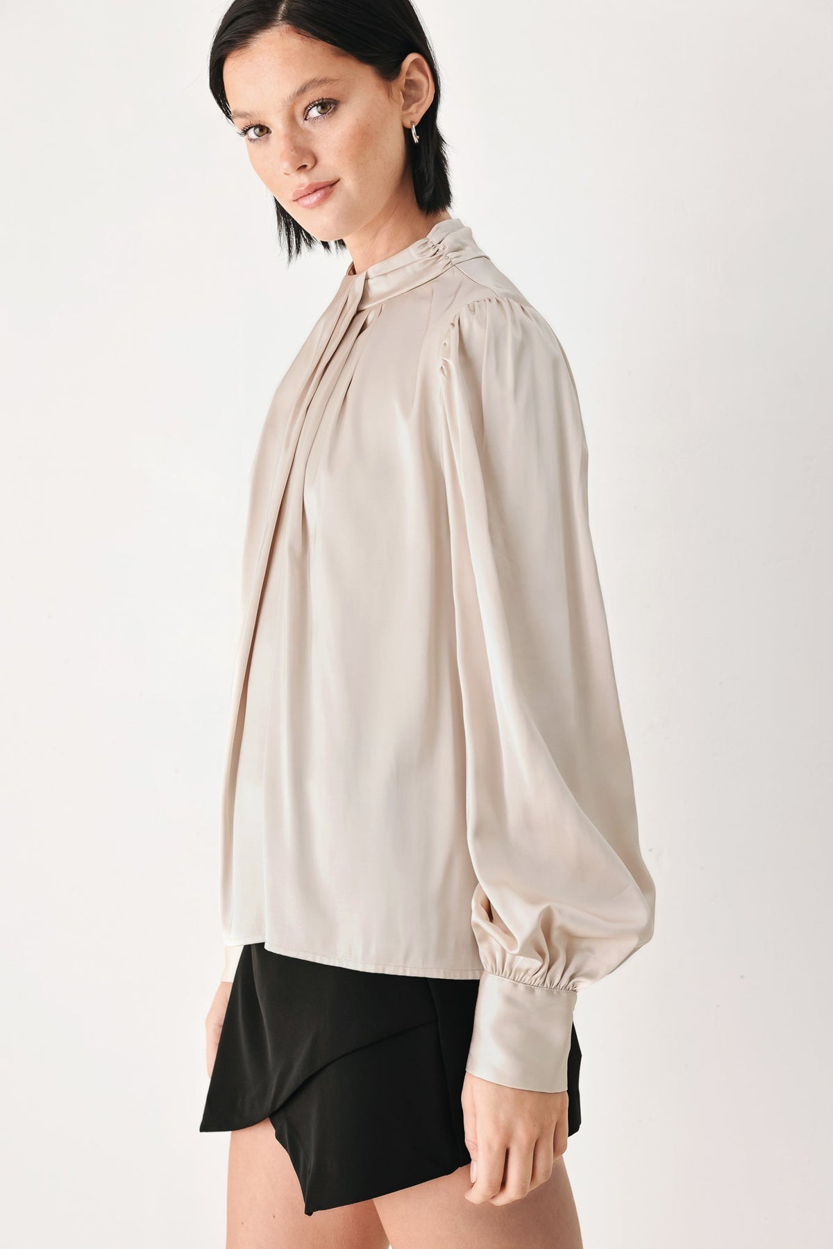 Flying Tomato Golden Hour High Neck Blouse view 12 - Golden Hour Shirt (top)