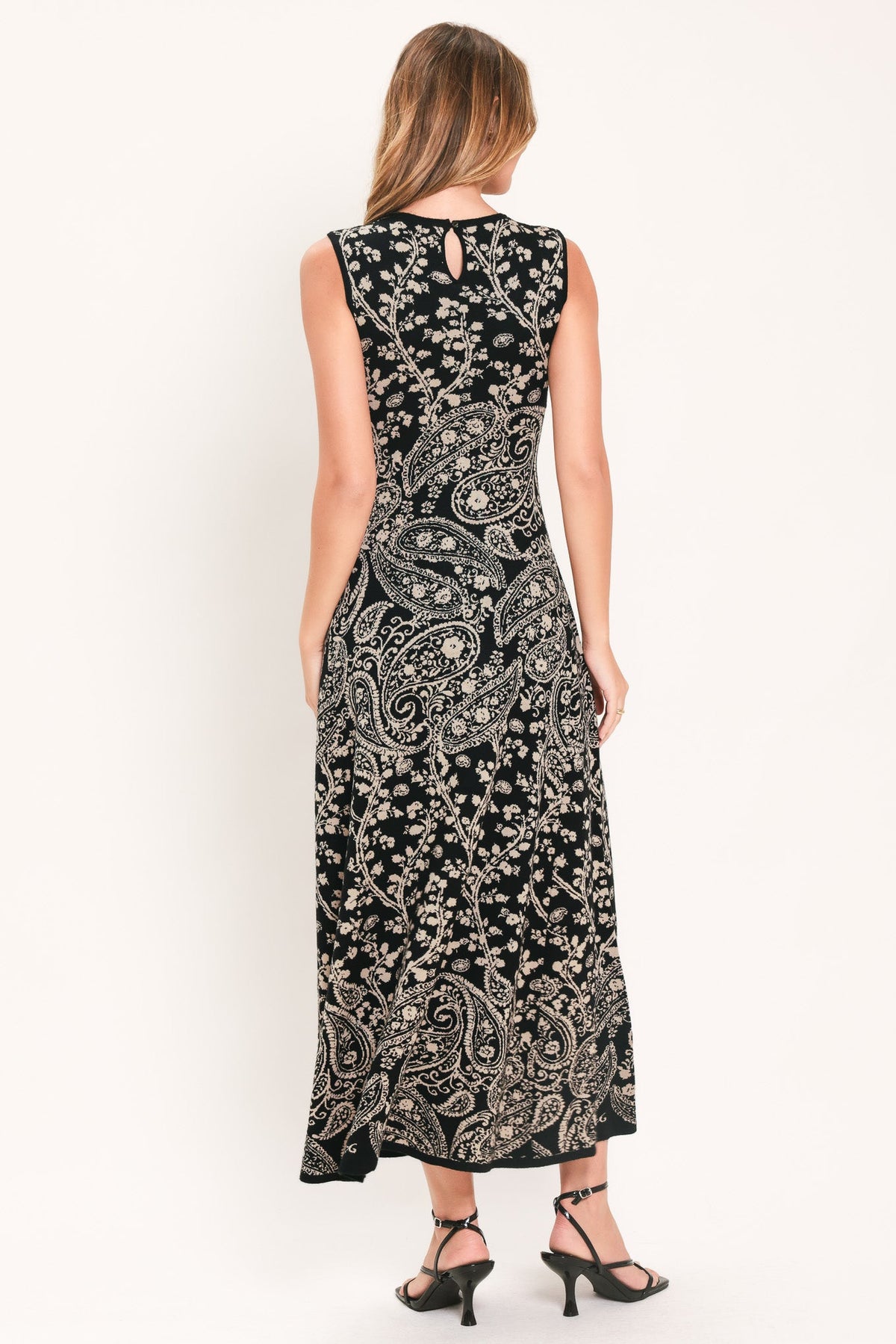 Flying Tomato Hazel Paisley Embrace Jacquard Sweater Midi Dress view 7 - Hazel Sweater Pattern