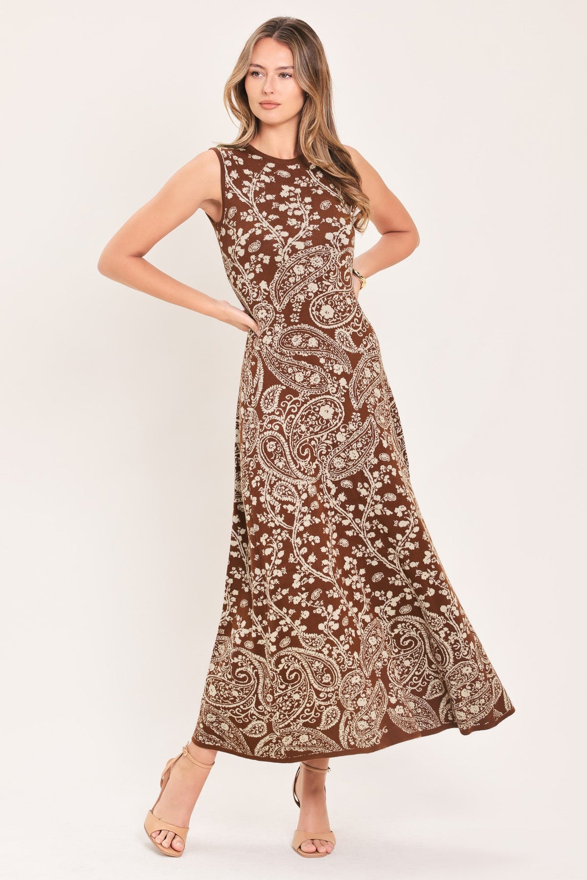 Flying Tomato Hazel Paisley Embrace Jacquard Sweater Midi Dress view 9 - Hazel Sweater Pattern