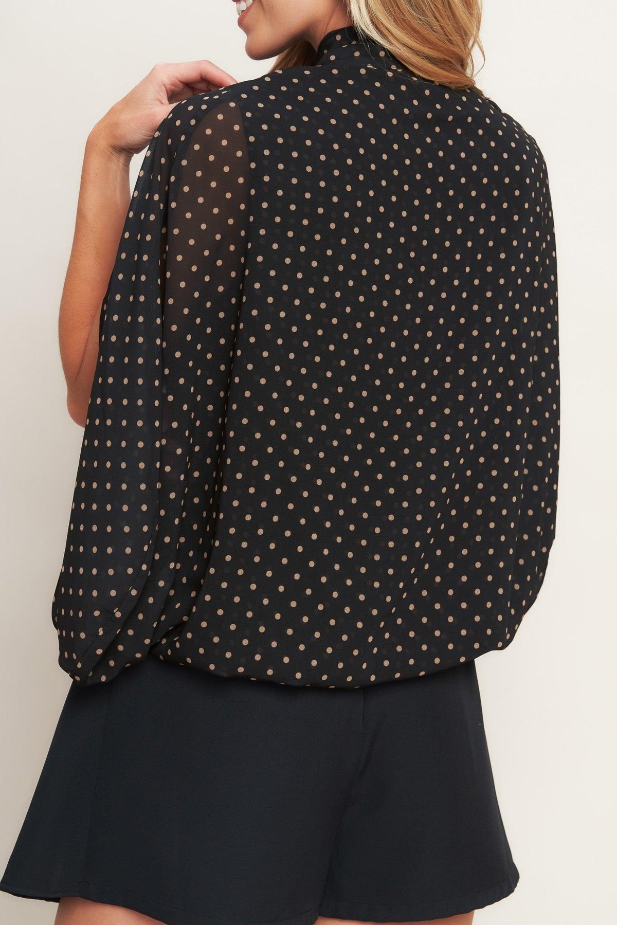 Flying Tomato Midnight Dot Chic Woven Top view 4