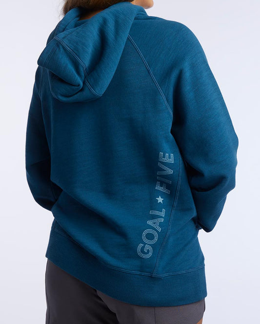 Freasy Women's Relaxed Fit Hoodie in Dark Teal view 2 - Relaxed Hoodie (top)
