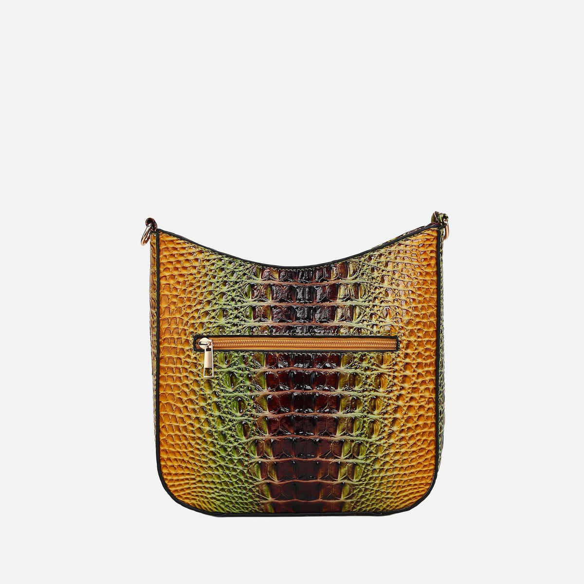 Giovana Gradient Croc Crossbody Bag in Croc Blue view 3 - Bag Crossbody