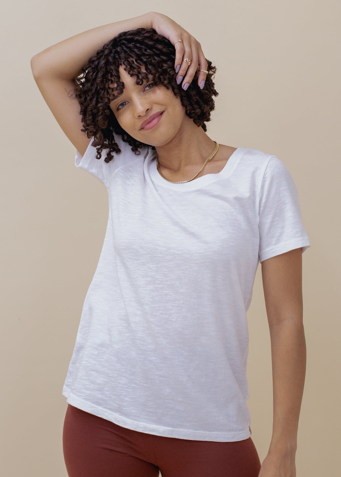 Glee + Co Easy Slub Tee in XS view 7 - Buck Mason Slub Easy Tee (top)